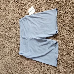 Sweet Ribbed Light Blue Shorts